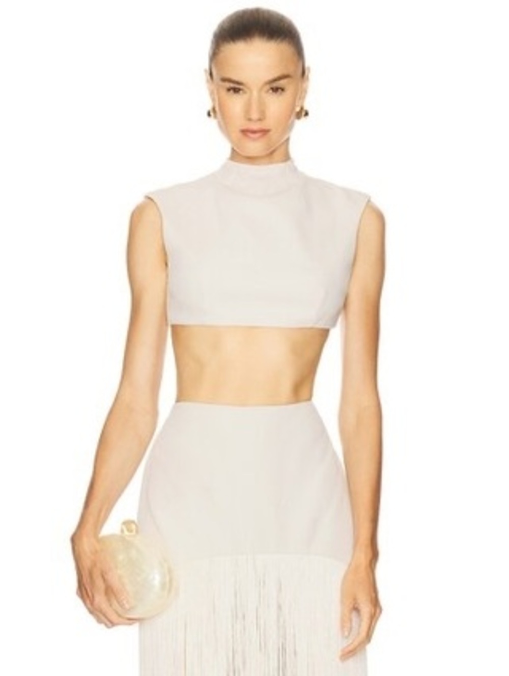 Camila Coelho Goldie Top in Ecru